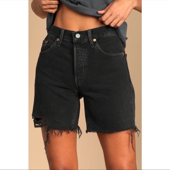 Levi's Pants - Levi's 501 Mid Thigh Short Lunar Black